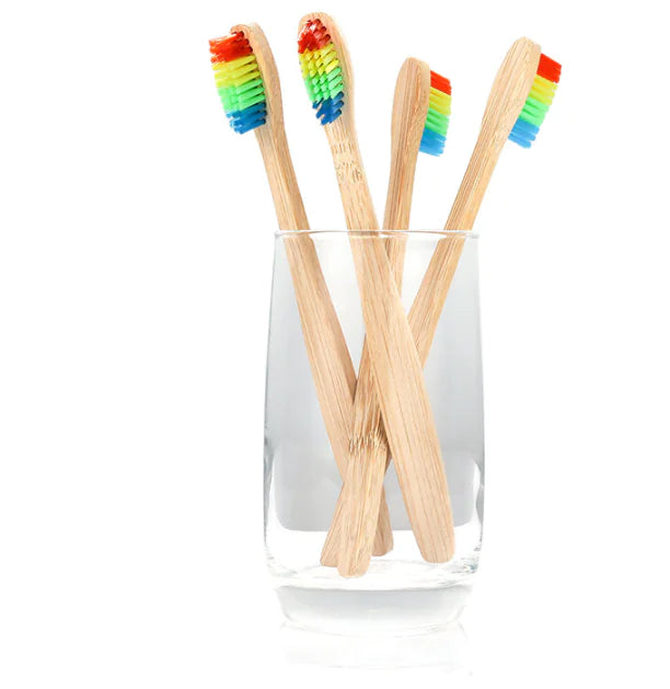 Rainbow bamboo toothbrush