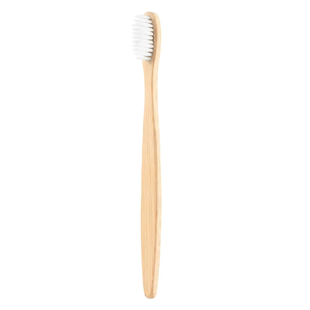 Natural Bamboo Toothbrush Flat Bamboo Handle Soft Bristle Toothbrush